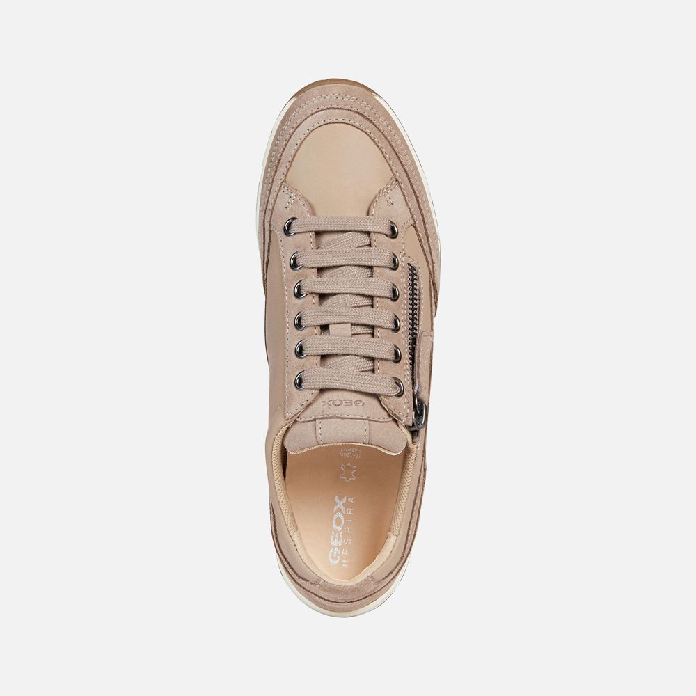 Geox Bayan Spor Ayakkabı Koyu Bej Rengi - D Aglaia - TJD-428165